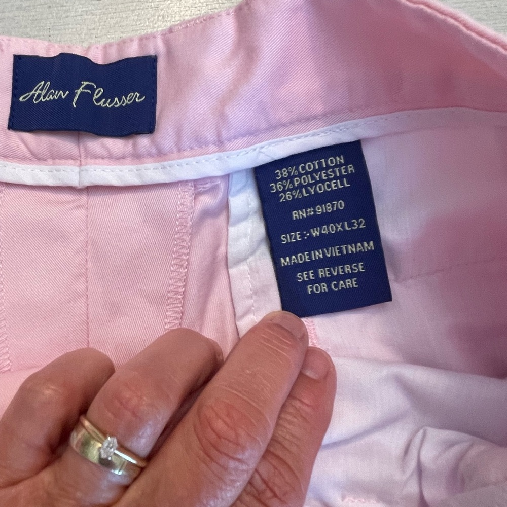 Alan Flusser Men’s Pink Golf Pants 40x32 - Picture 3 of 7